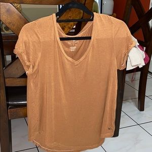 Brown short sleeve top